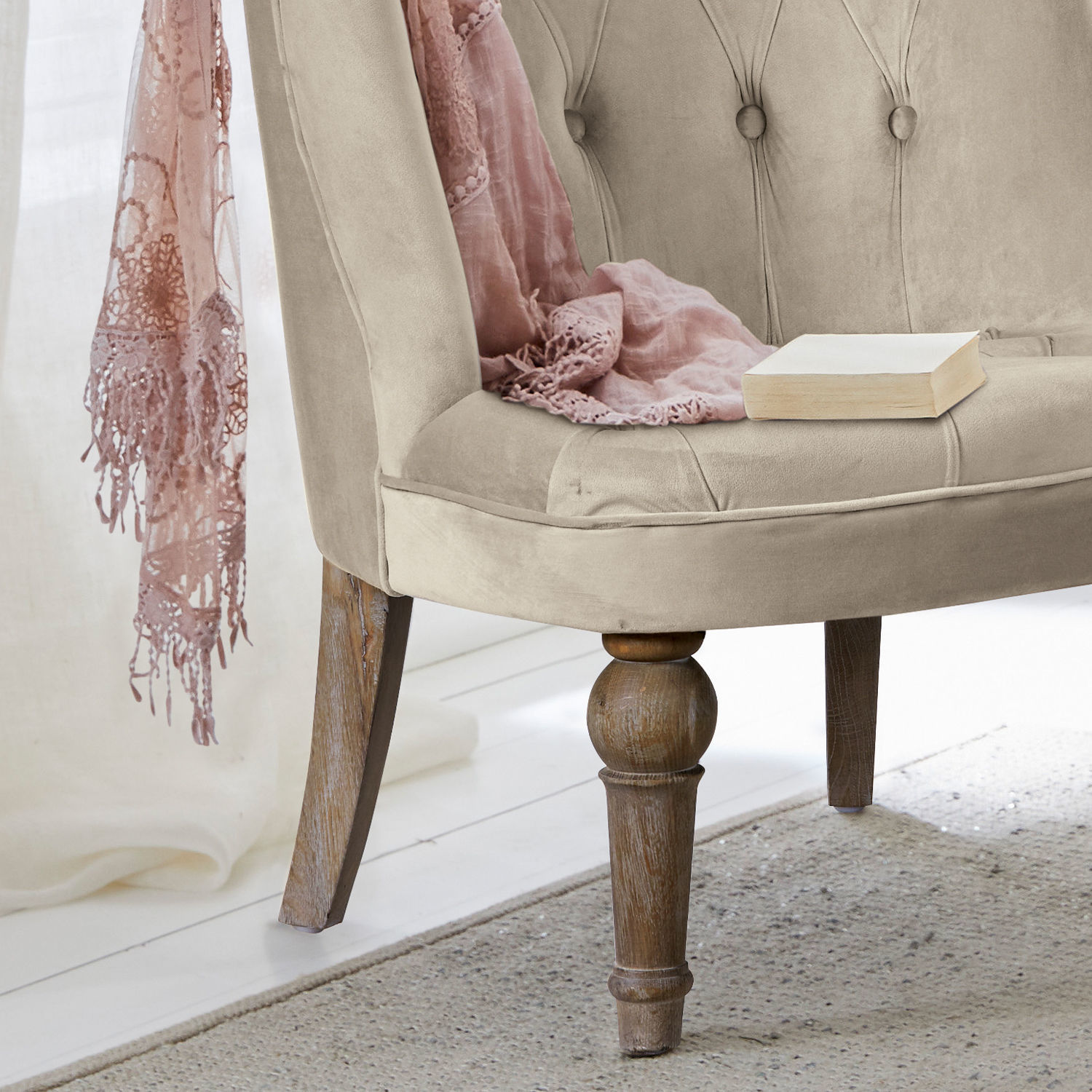 Sessel Ardilleux creme/braun