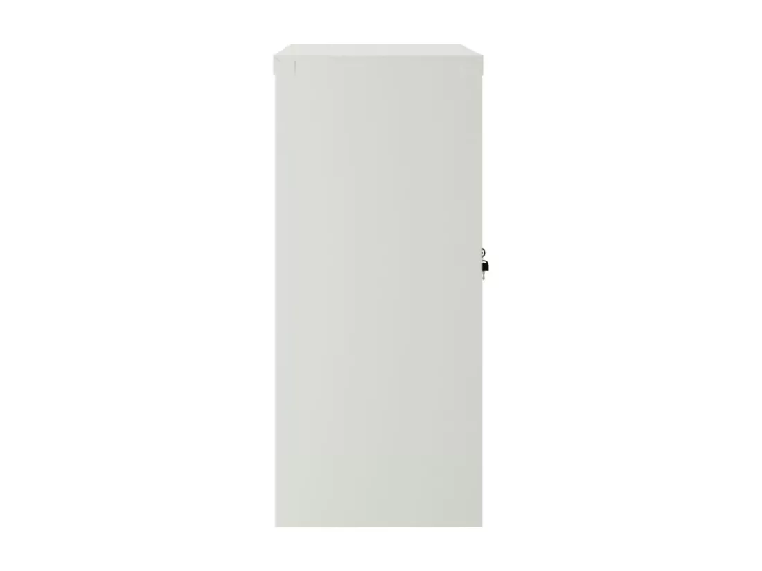 Armoire de bureau avec 2 portes Gris 90 cm Acier