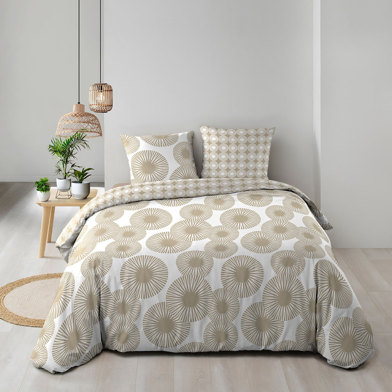 Douceur d'intérieur Parure housse de couette réversible Nebulla multicolore