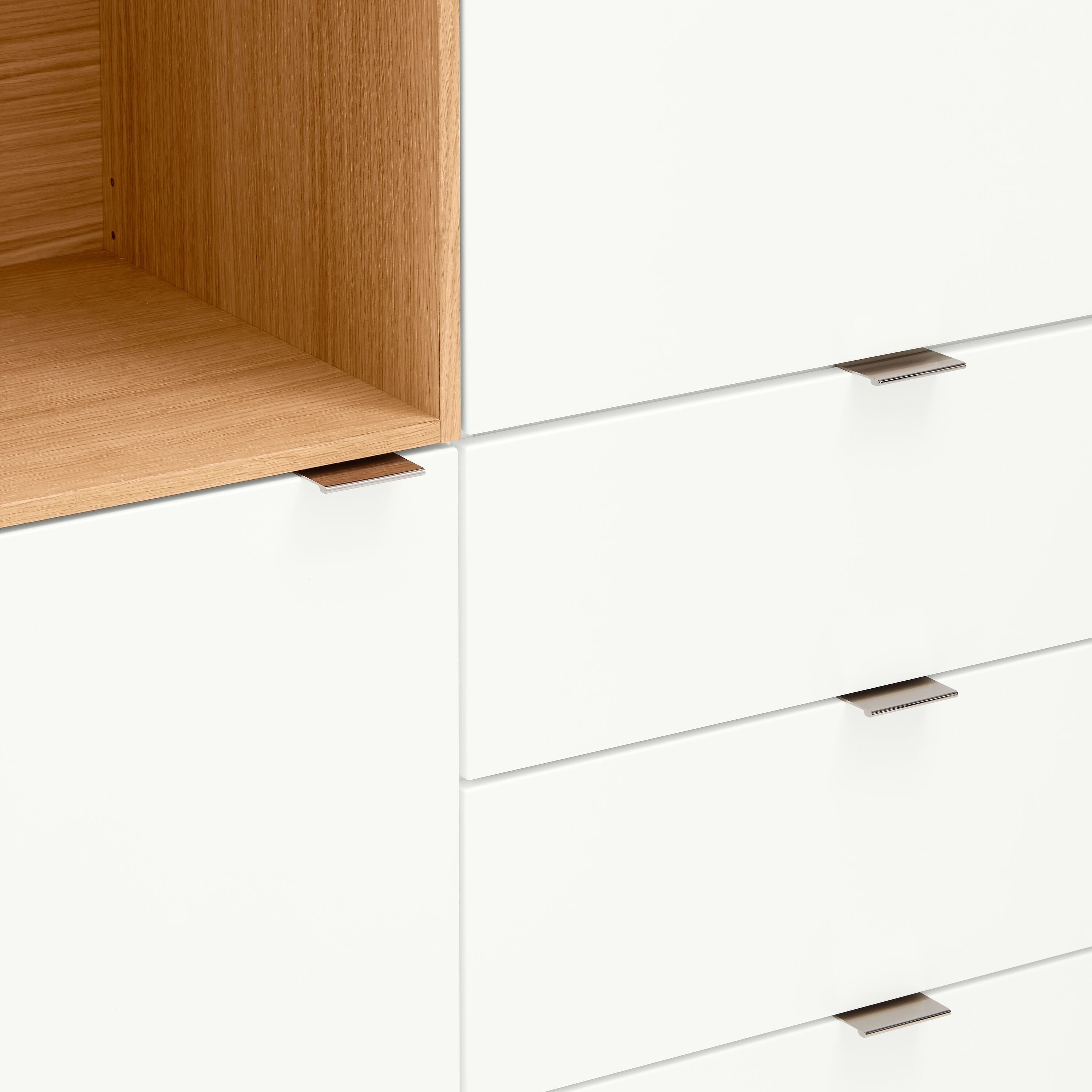 TILL Highboard - Weiss / Eiche / B: 112.0 cm x T: 41.0 cm x H: 115.2 cm