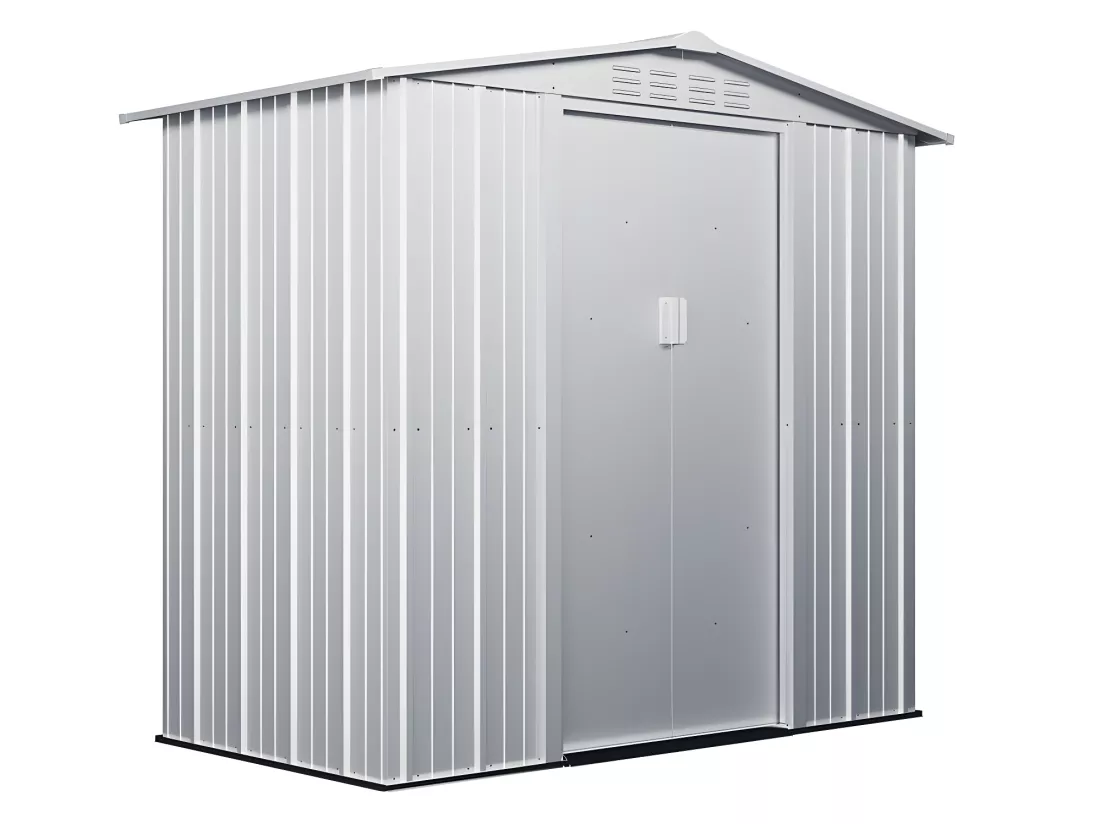 Abri de jardin métal en acier galvanisé gris 2,36 m² LINUS
