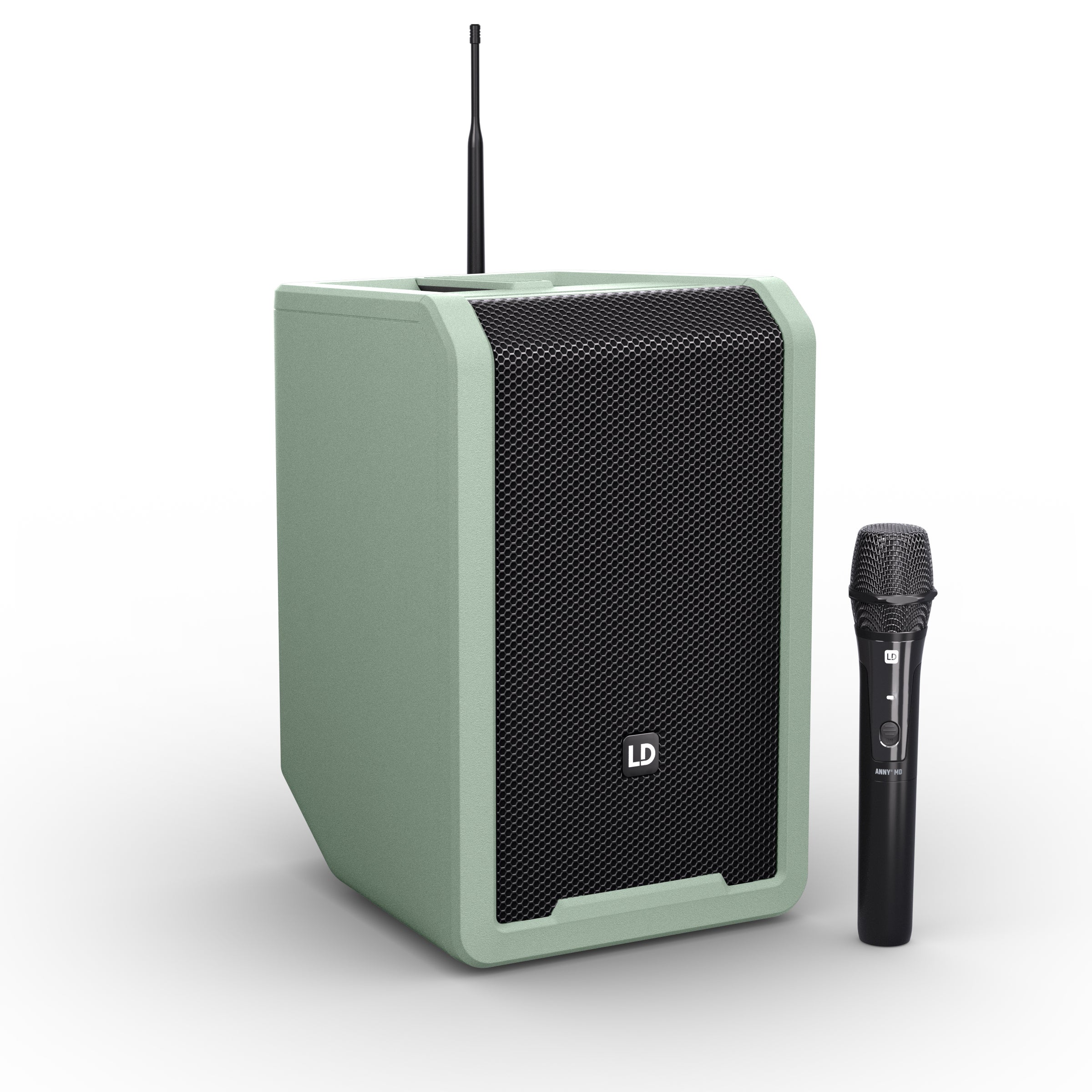 LD Systems ANNY 8 HHD B6 GN Adventure Green met handheld 655-679 MHz