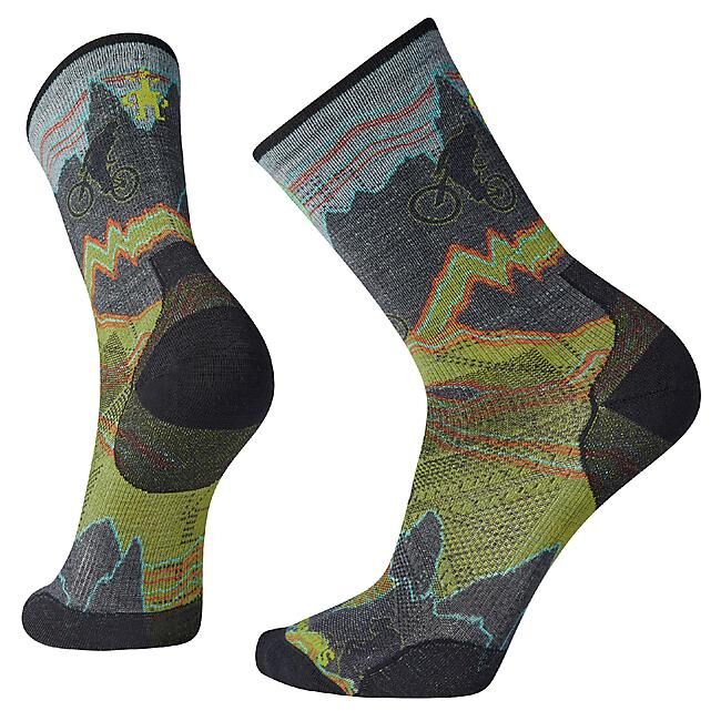 SMARTWOOL - CHAUSSETTE DE VELO CYCLE ZERO CUSHION PRINT CREW S