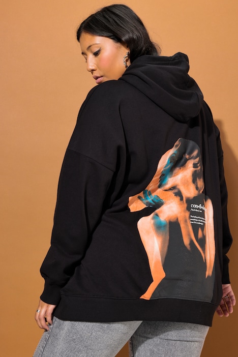 Hoodie, oversized Shape, Rückenprint