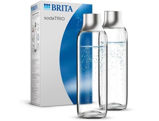 BRITA - Pack de 2 bouteilles en verre - sodatrio - 1l
