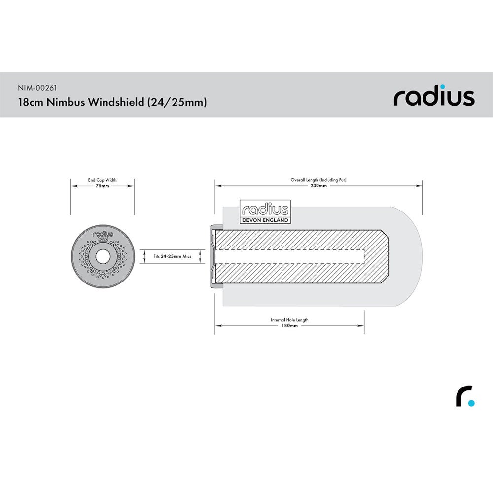 Radius 18cm Nimbus Windshield (24/25) windscherm