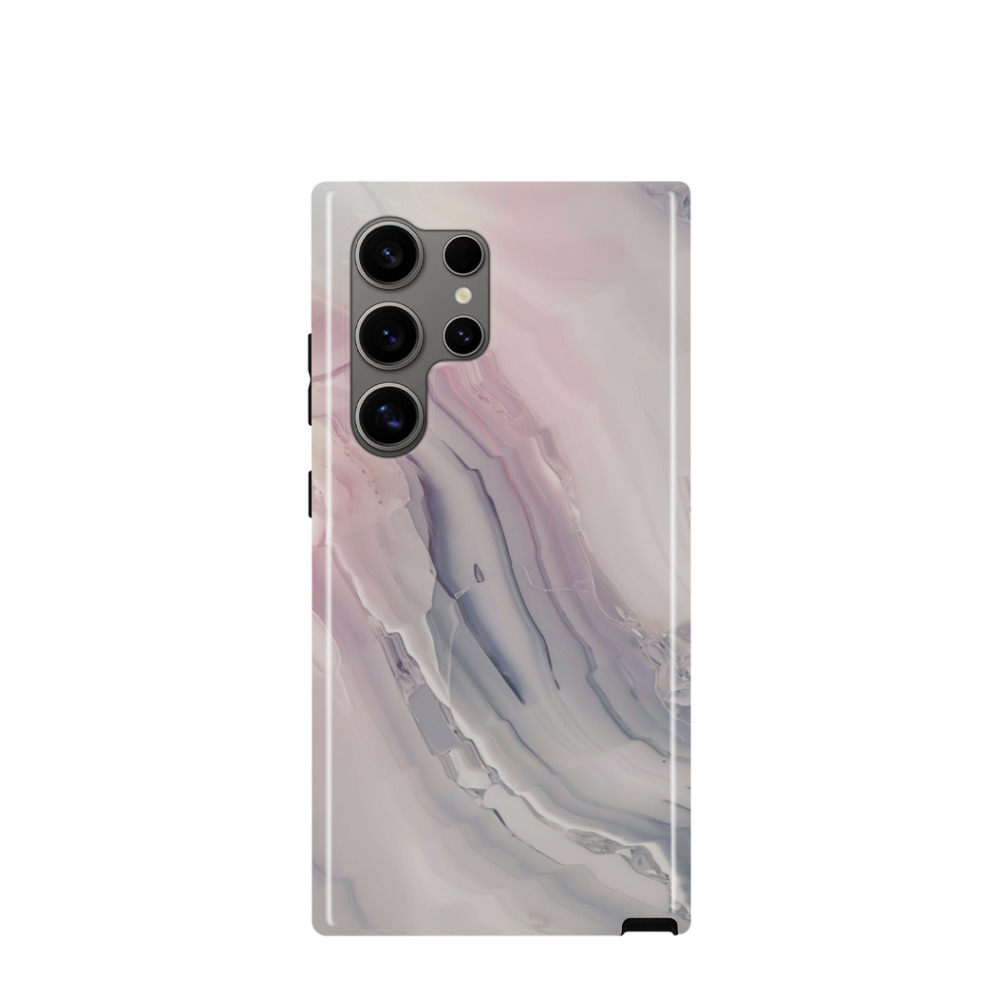 Samsung Galaxy S24 Ultra Hybrid (Kunststoff / Gummi) Hülle Marmor Marble 9 - Lila-Violett
