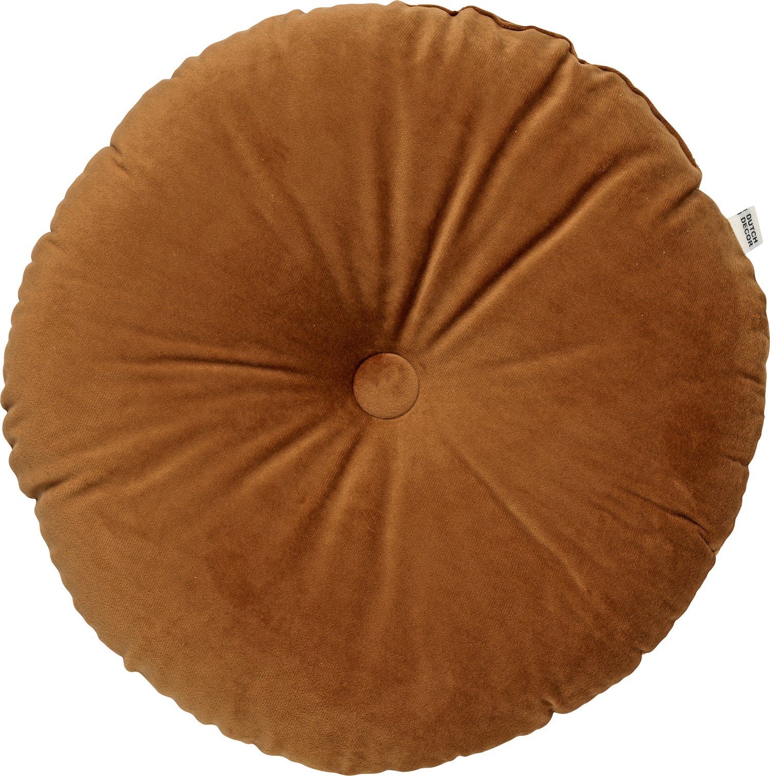 Dutch Decor sierkussen Olly bruin D 40 H 10 cm