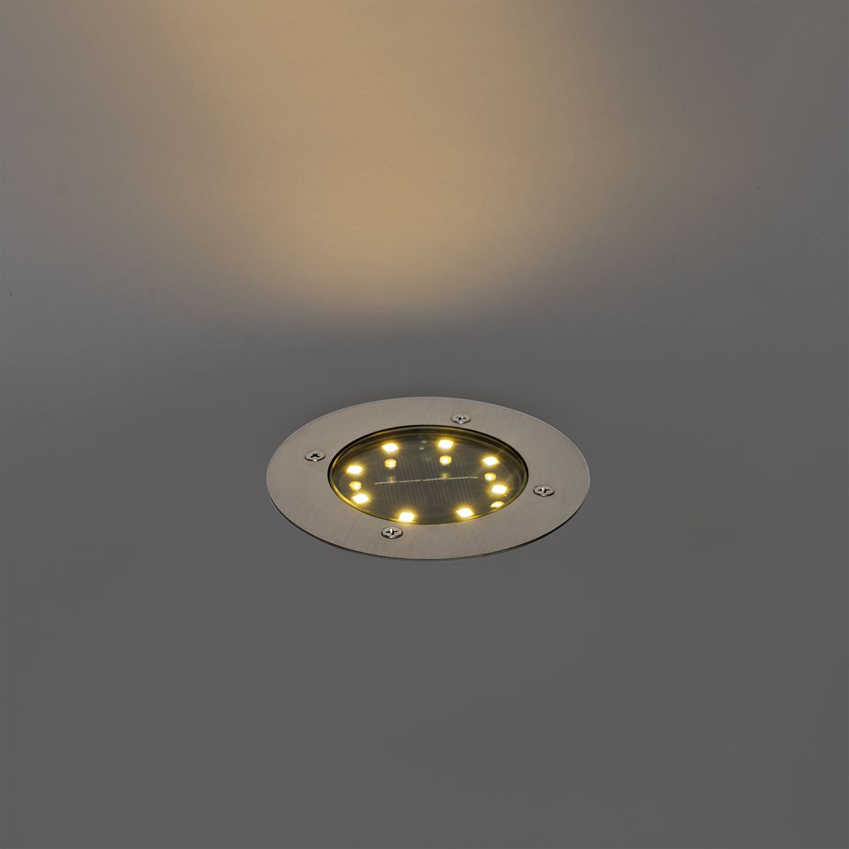 Moderne grondspot staal incl. LED IP65 Solar - Terry