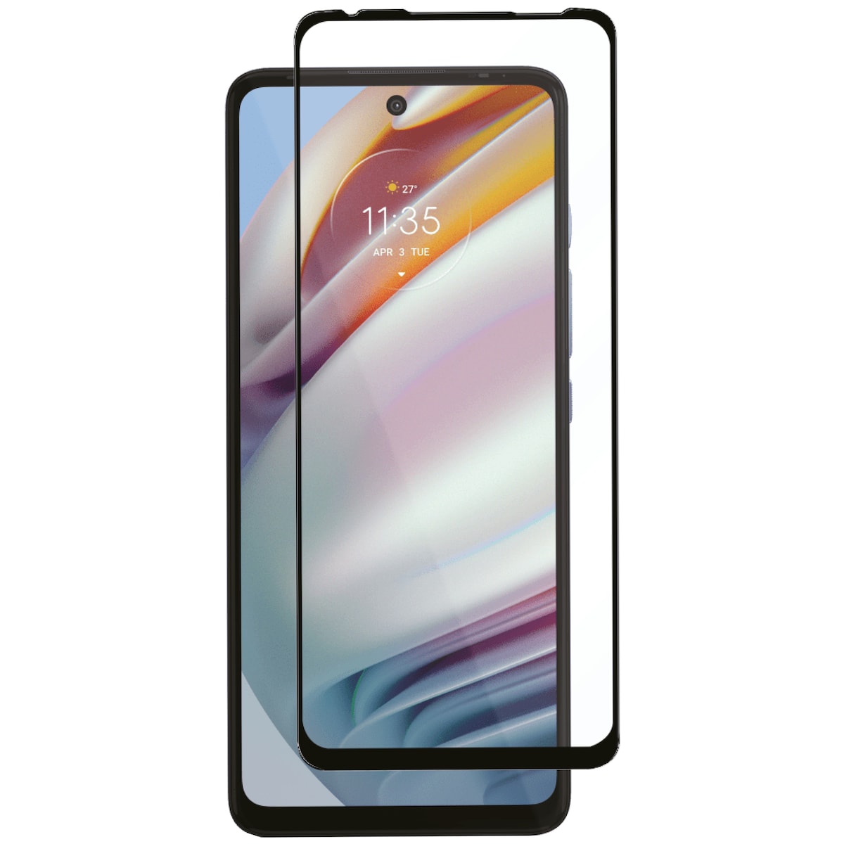 Panzer Full-Fit Motorola Moto G60s skjermbeskytter (sort)