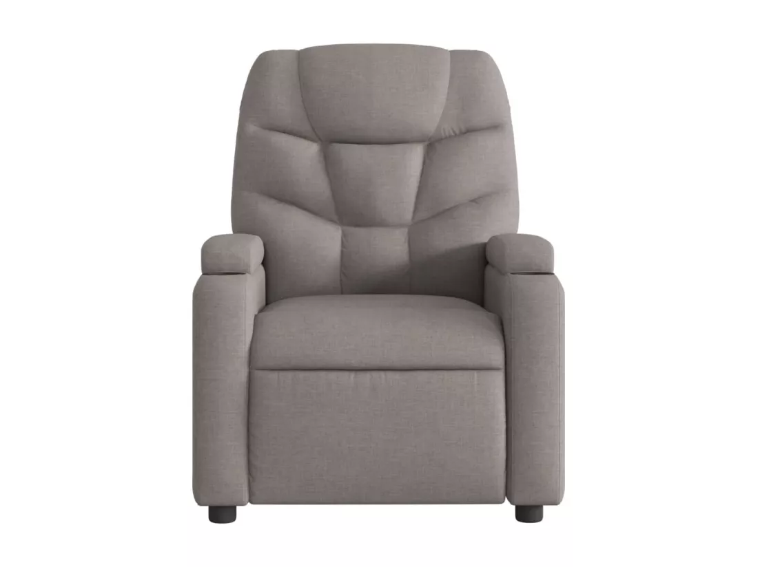 Fauteuil massant inclinable Taupe Tissu