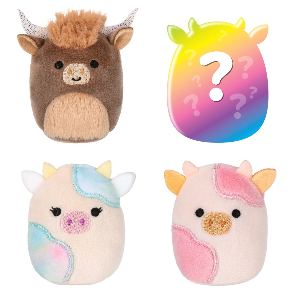 Squishville von Original Squishmallows, 4er-Packung, süßes Team