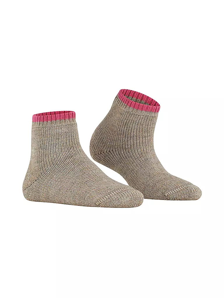 FALKE Socken Cosy Plush nut mel. hellgrau