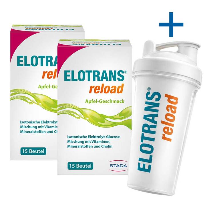 Elotrans reload Elektrolyt-Pulver Apfel Beutel, 2x15x7.45 g
