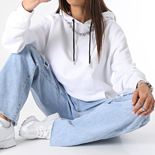 Sweat Capuche Femme 1070546 Blanc