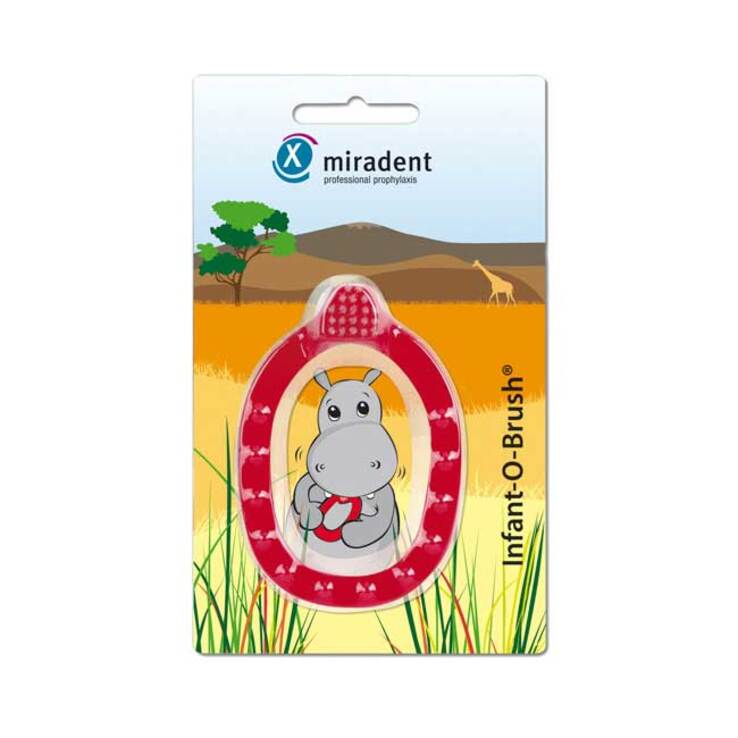 Miradent Kinder-Lernzahnbürste Infant-O-Brush rot, 1 St