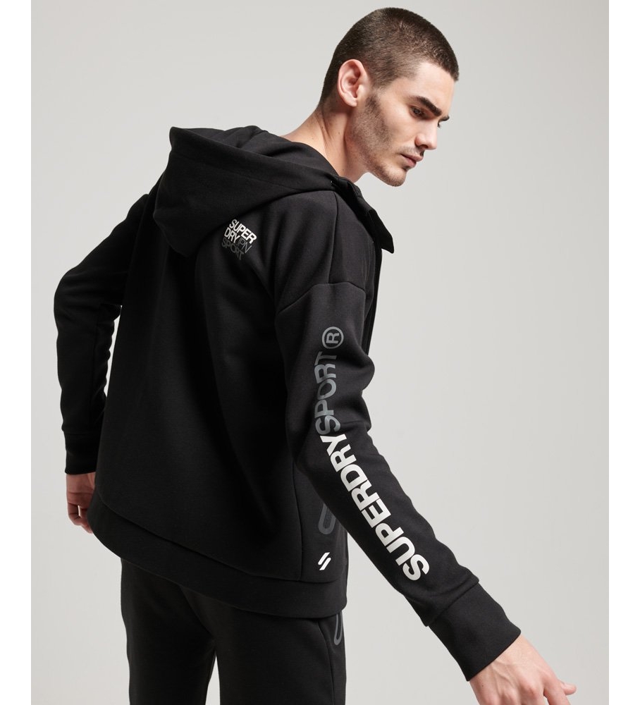 Moletom com zíper Superdry Gymtech, preto