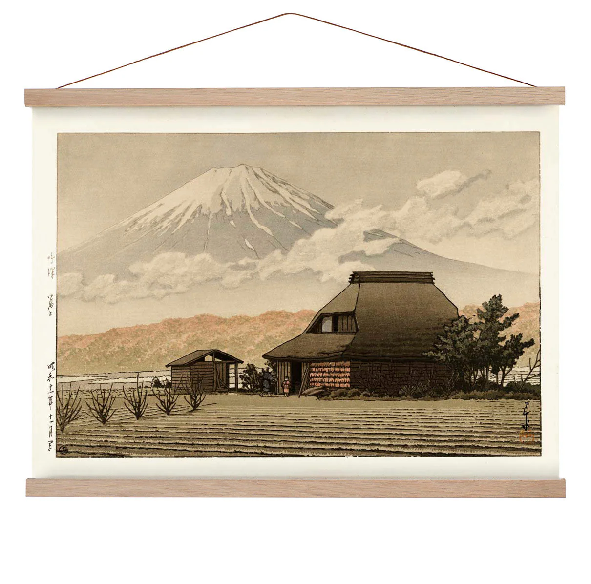Fuji vom Dorf Narusawa bei Hasui