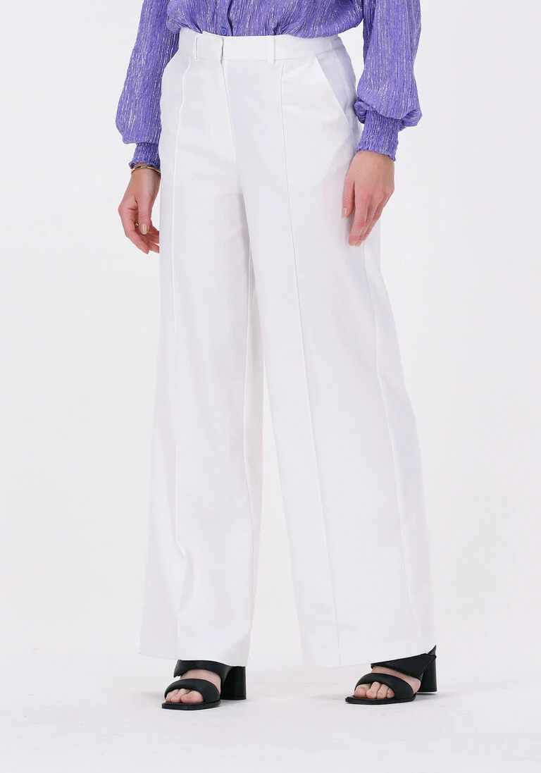 ALIX THE LABEL witte alix the label pantalon woven wide leg pants