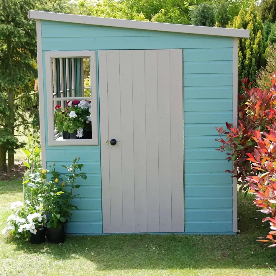 Casinha de jardim de madeira com cobertura de 3m x 3m