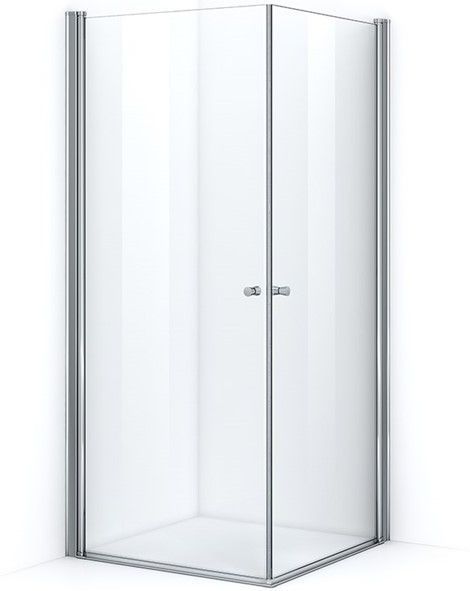 Zircon Essence Douchecabine | 80x60 cm Chroom Helder glas Draaideur Rechthoek