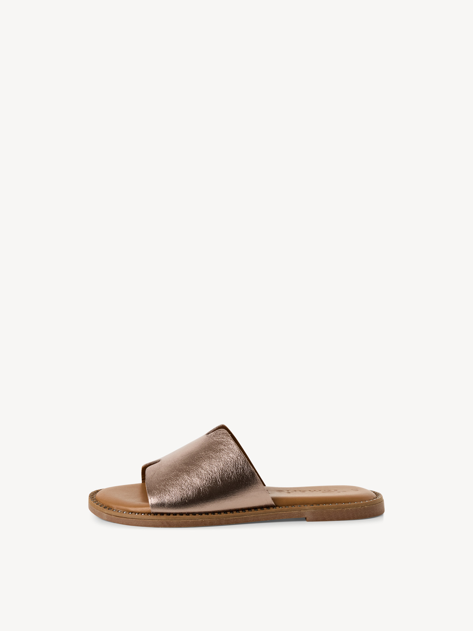 Leren Slipper - metallic