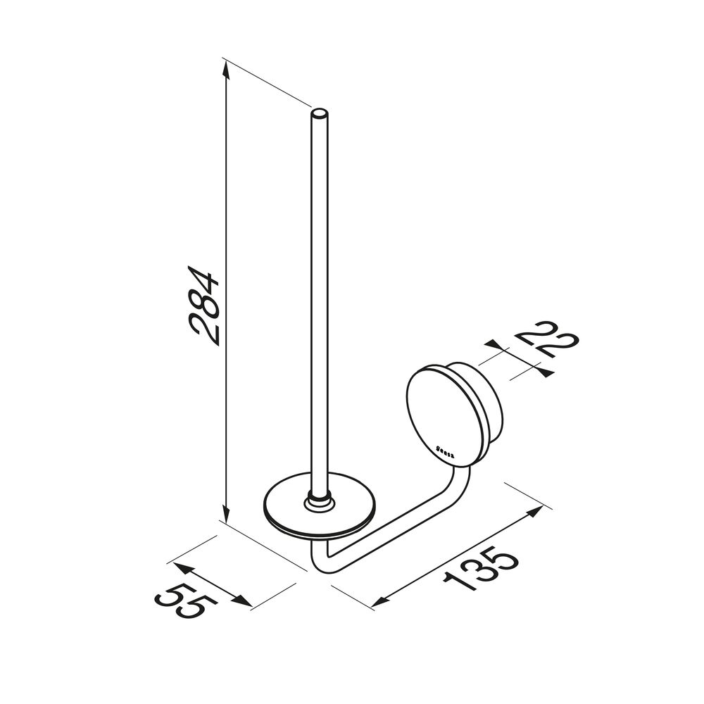 Geesa Opal reserverolhouder zwart