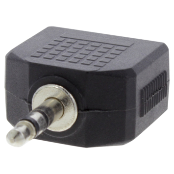 Q-Link stereo splitter 3,5mm 1 stuk male / 2 stuk female