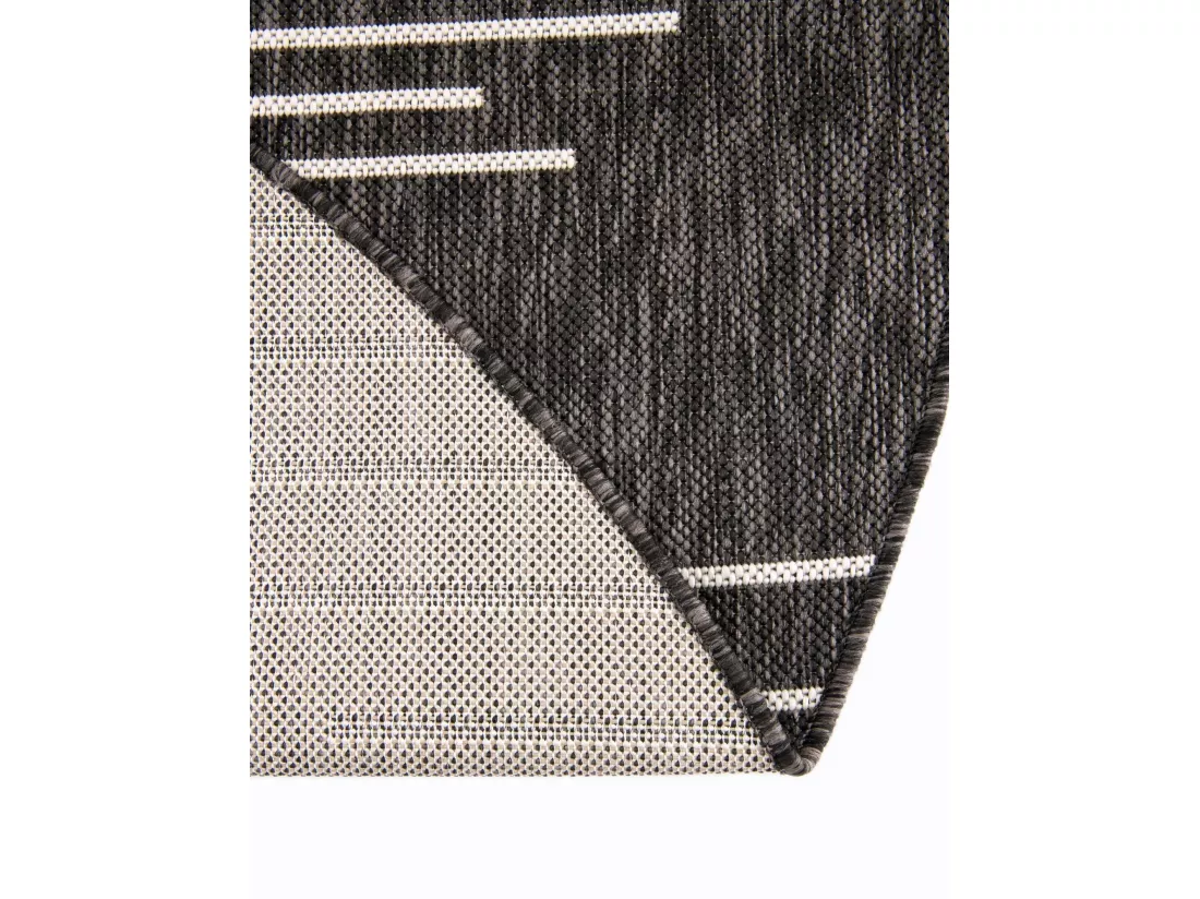 Tapis d'Extérieur - 183x183 - Anthracite - Tulum Symetry