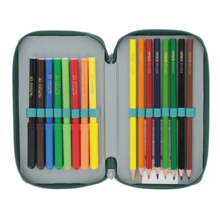 Herlitz Doppel Etui Heavy Metal, 23-teilig