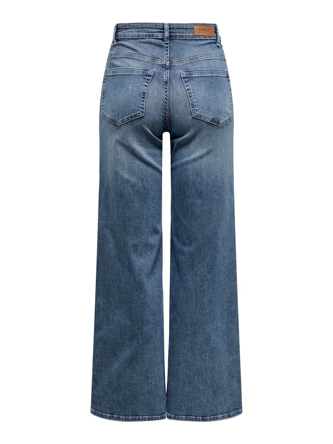 ONLMADISON Hohe Taille Weiter Beinschnitt Jeans Special Blue Grey Denim