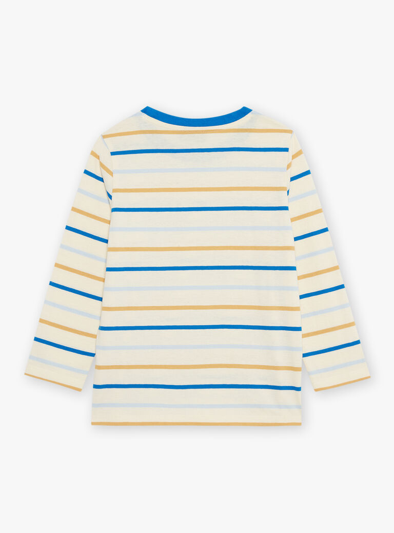 T-shirt écru à rayures