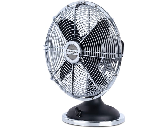 H.KOENIG - Ventilateur de table Ventilateur joe50 noir, ventilateur électrique rétro vintage...