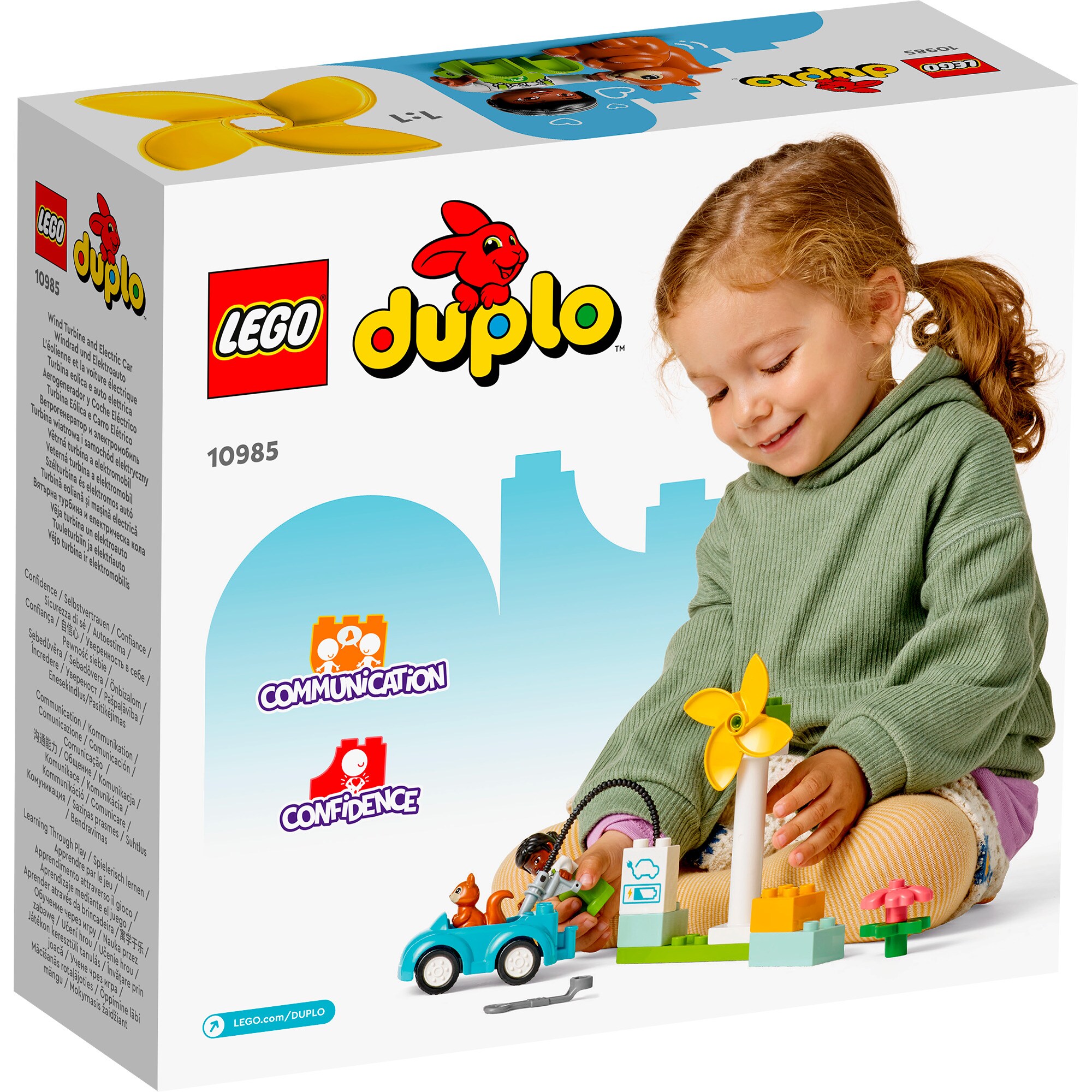 LEGO Konstruktionsspielzeug DUPLO Windrad und Elektroauto