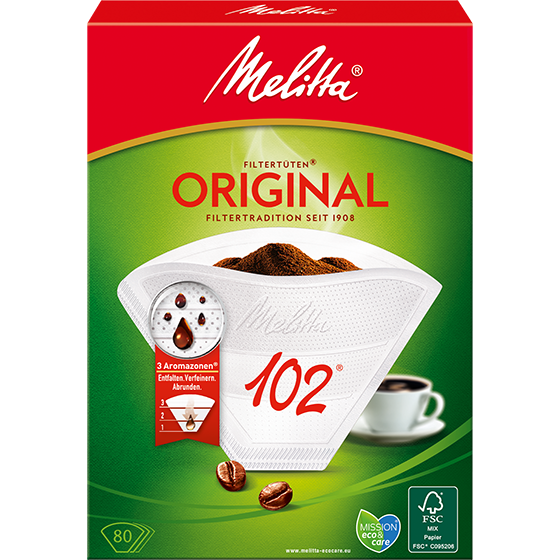 Melitta® Original, 102®, weiß, 80 St.|Filtertüten® Weiß