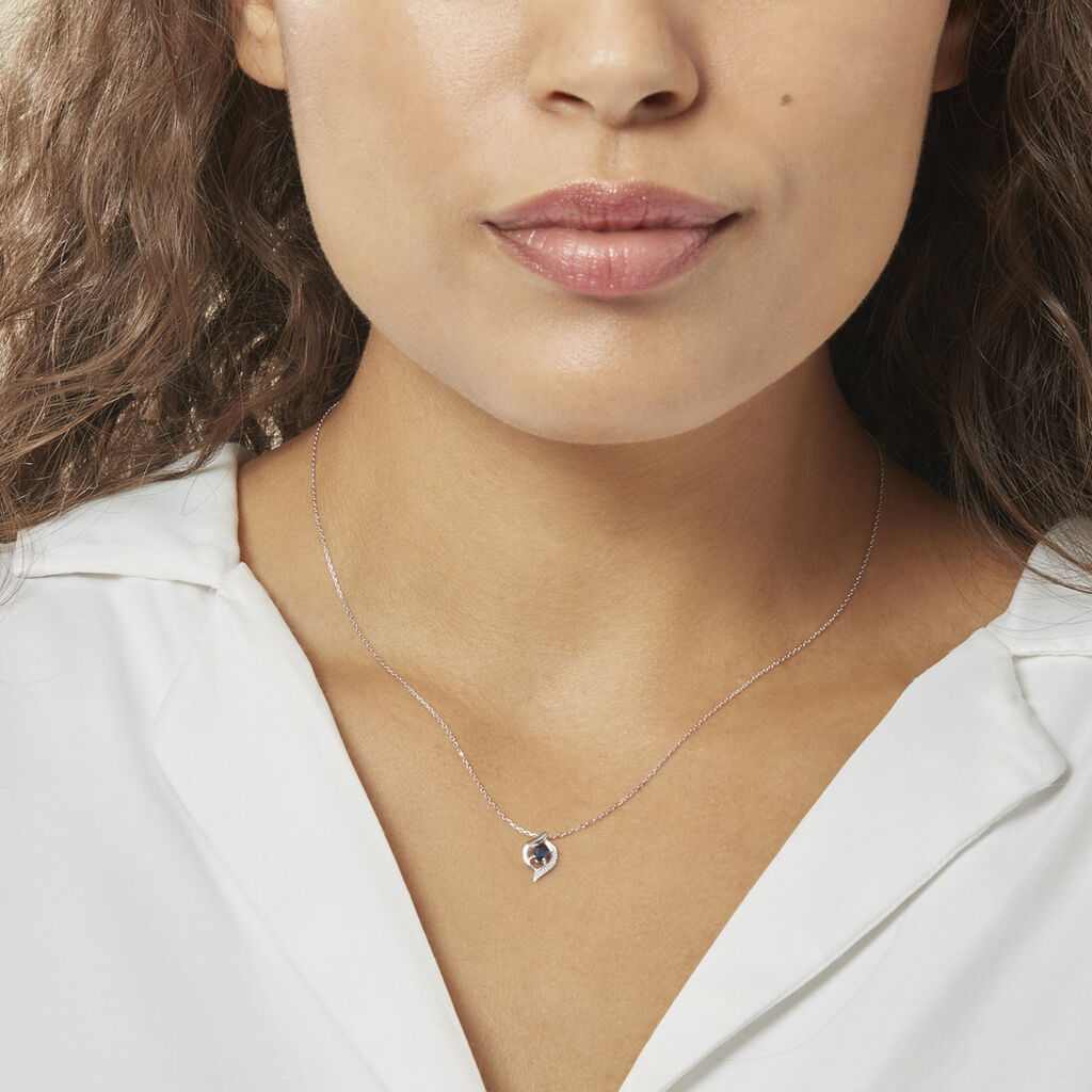 Collier Lydia Or Blanc Saphir