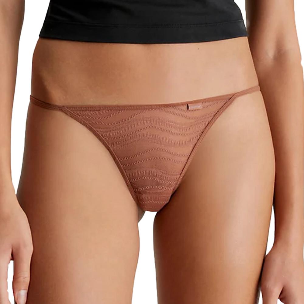 Calvin Klein Jeans String Marron Femme Calvin Klein Jeans Thong