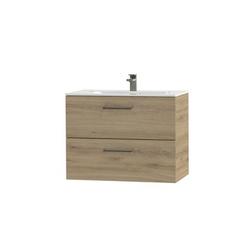 Tiger badkamermeubel Studio 80cm chalet eik/wit met RVS greep