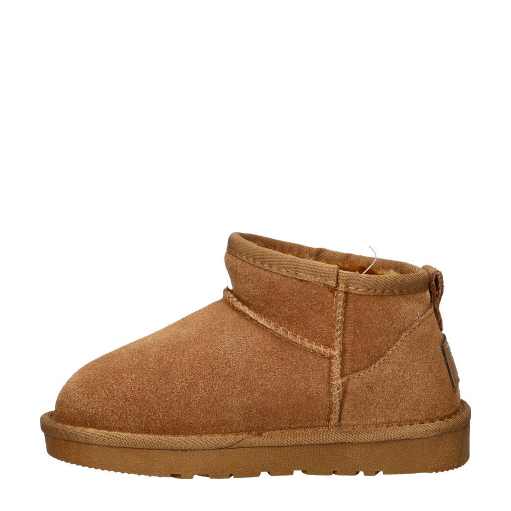 Nelson Kids suède enkelboots cognac