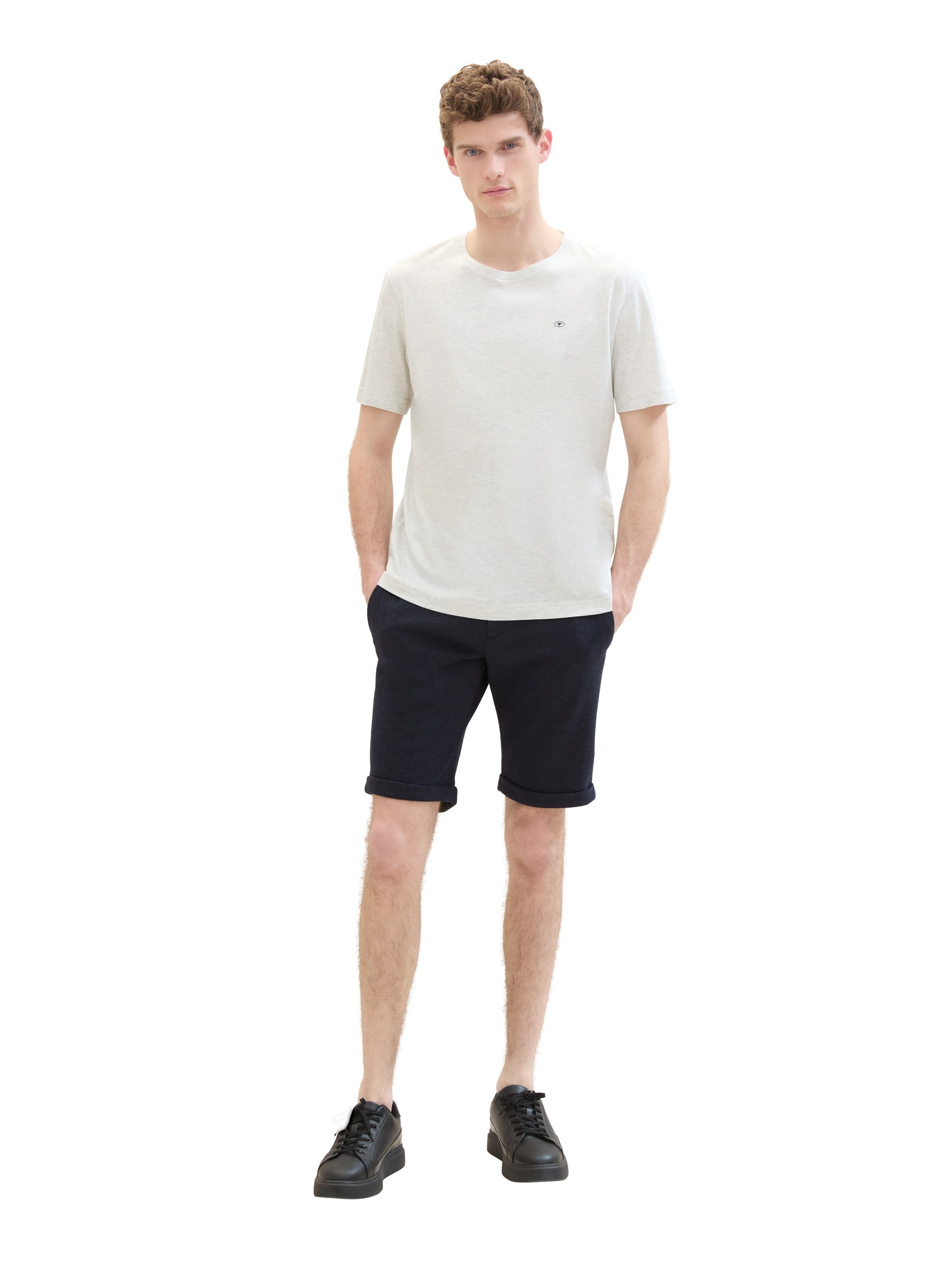 TOM TAILOR Bermudas  Sommerhose mit Melange Optik