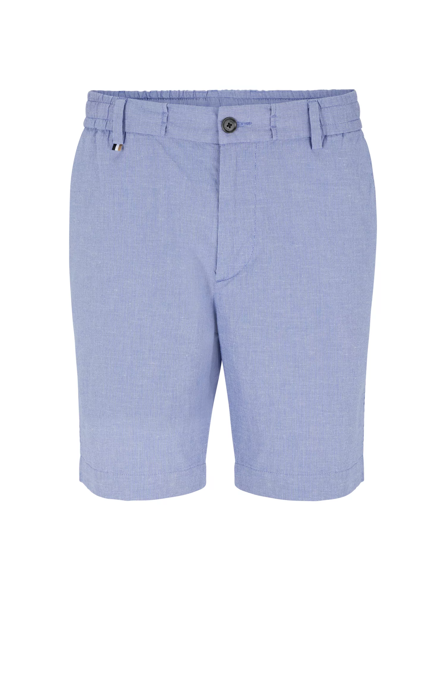 Shorts BOSS pretos de corte justo em popeline de mistura de algodão.