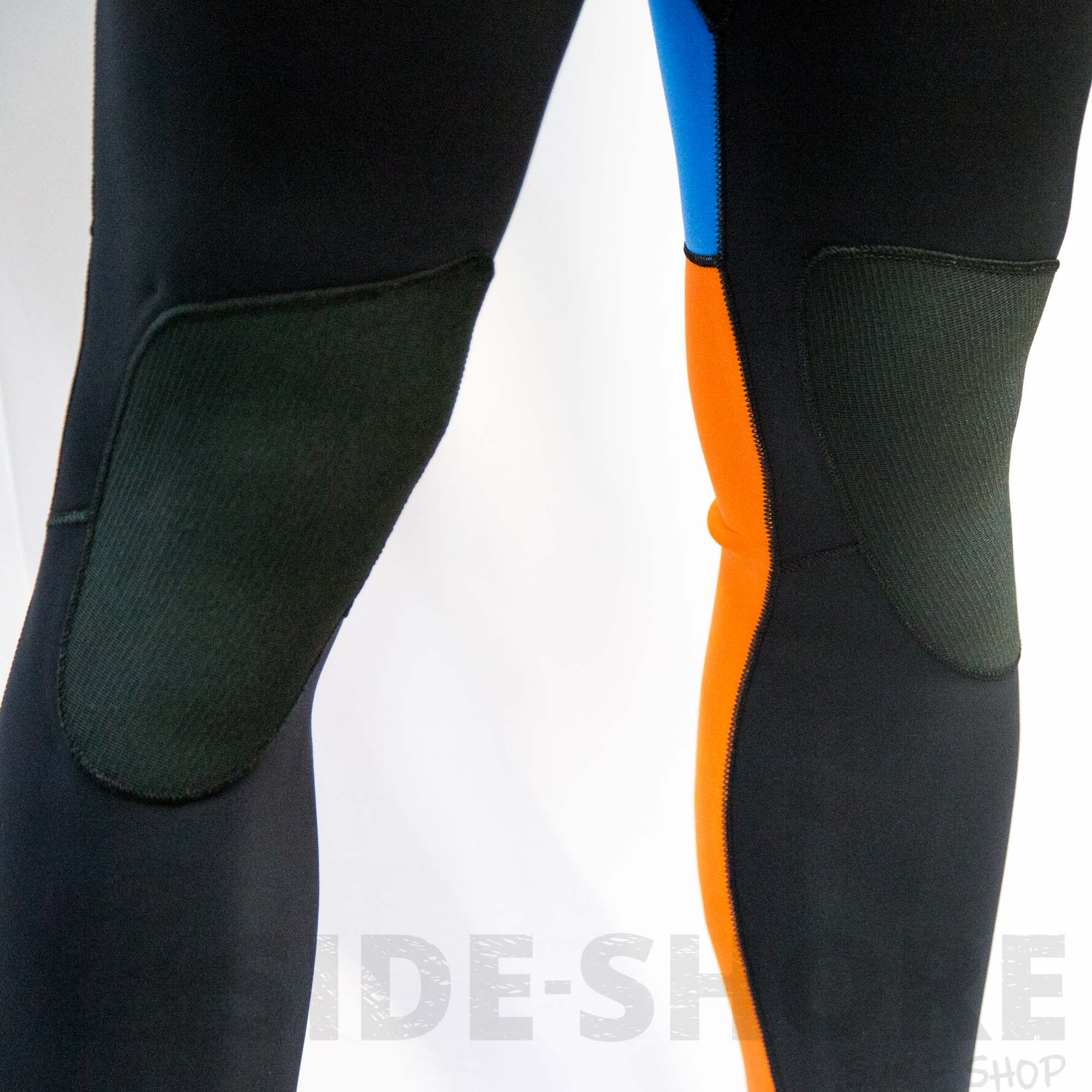 Mormaii SNAP-E Back Zip - 4/3 mm Black/Cyan/Orange