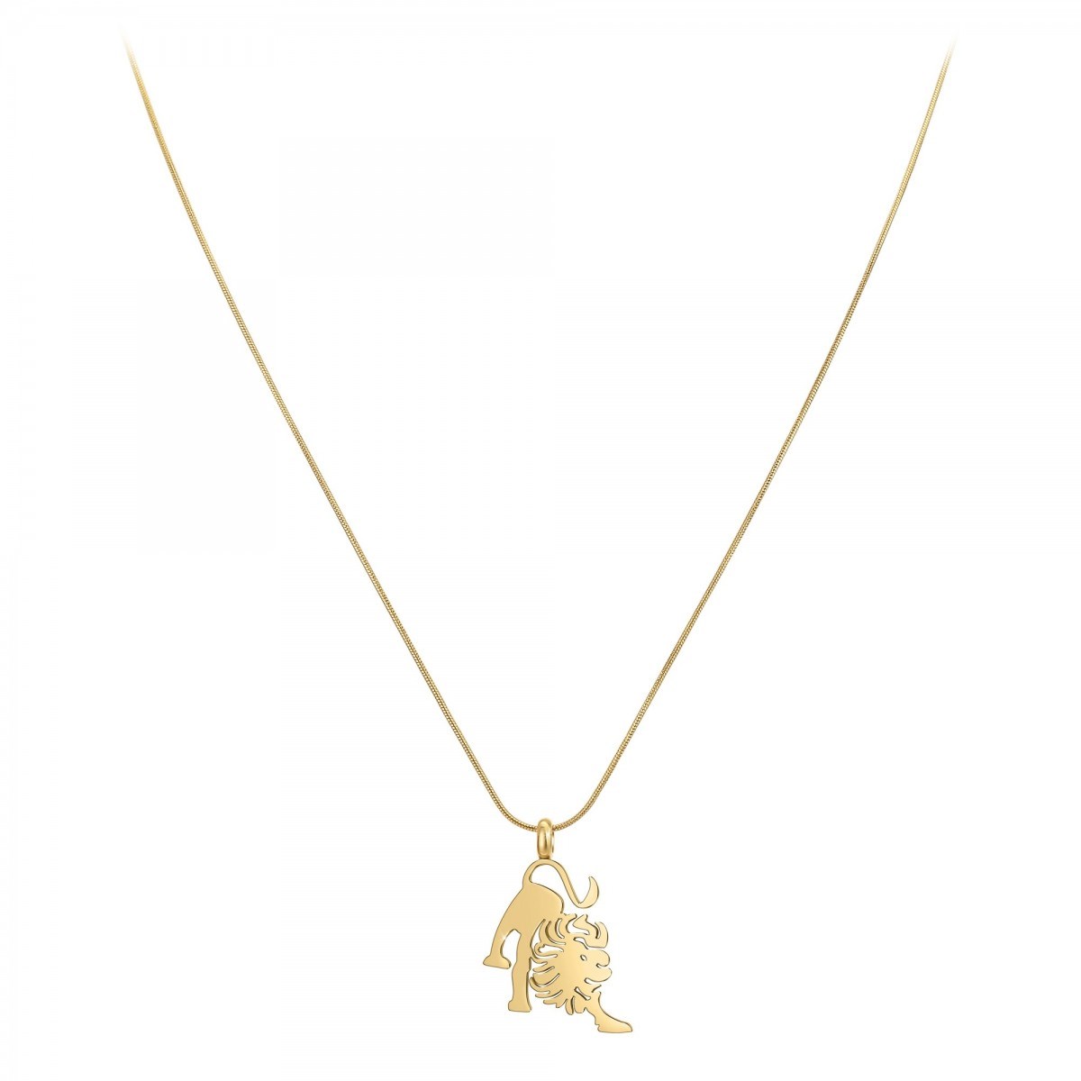 Collier astrologie  Lion  SC Bohème en Acier Finement doré