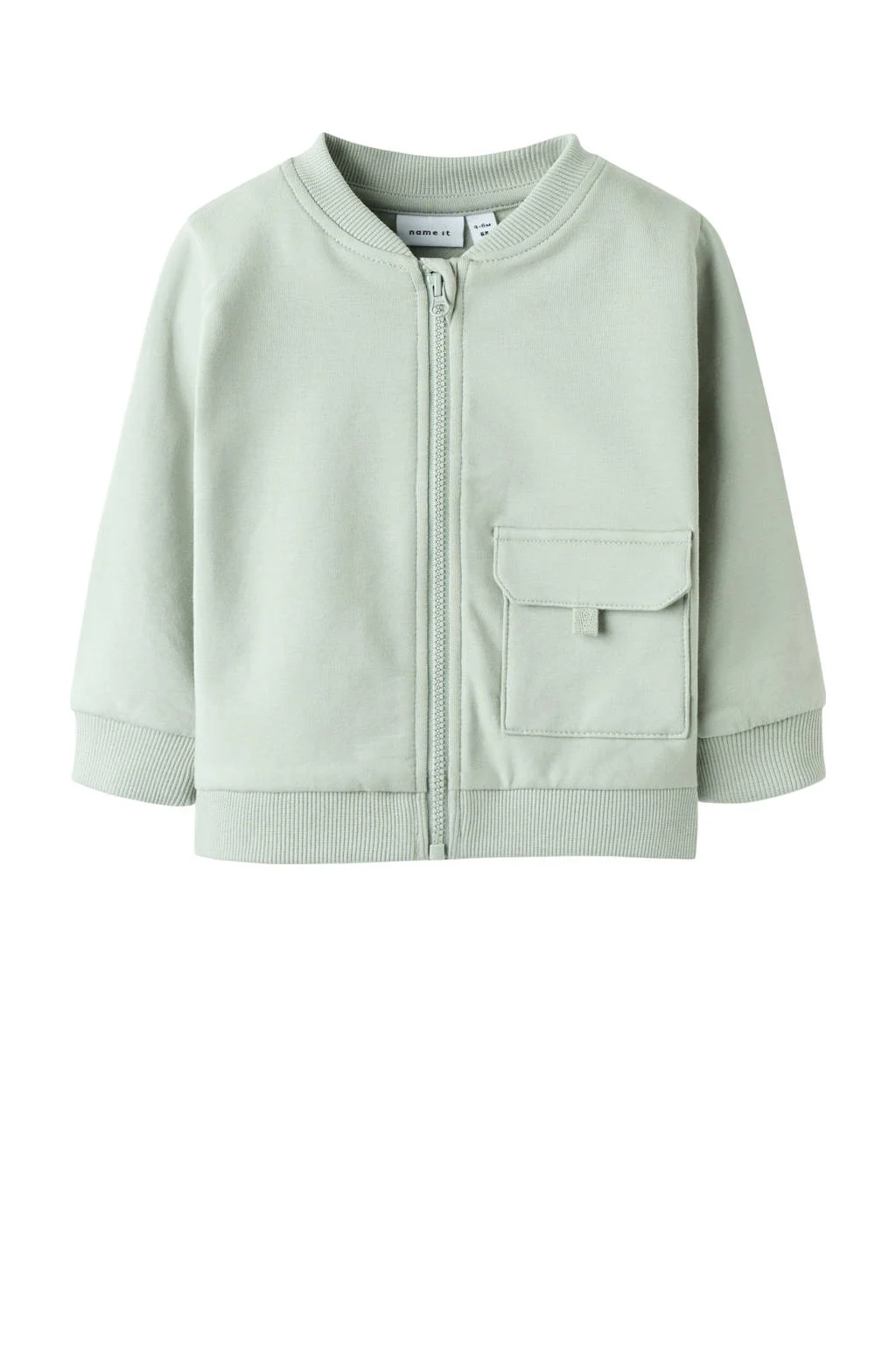 NAME IT BABY sweatvest lichtgroen