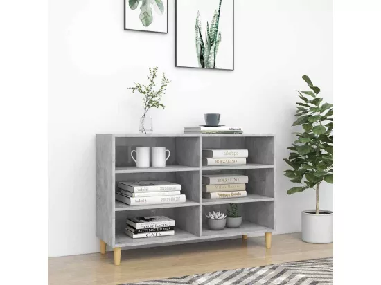 Buffet gris béton 103,5x35x70 cm bois d'ingénierie
