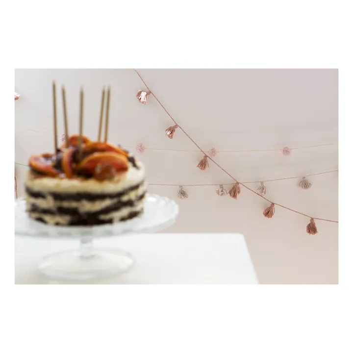 Lorena Canals Guirlande pompons | Rose