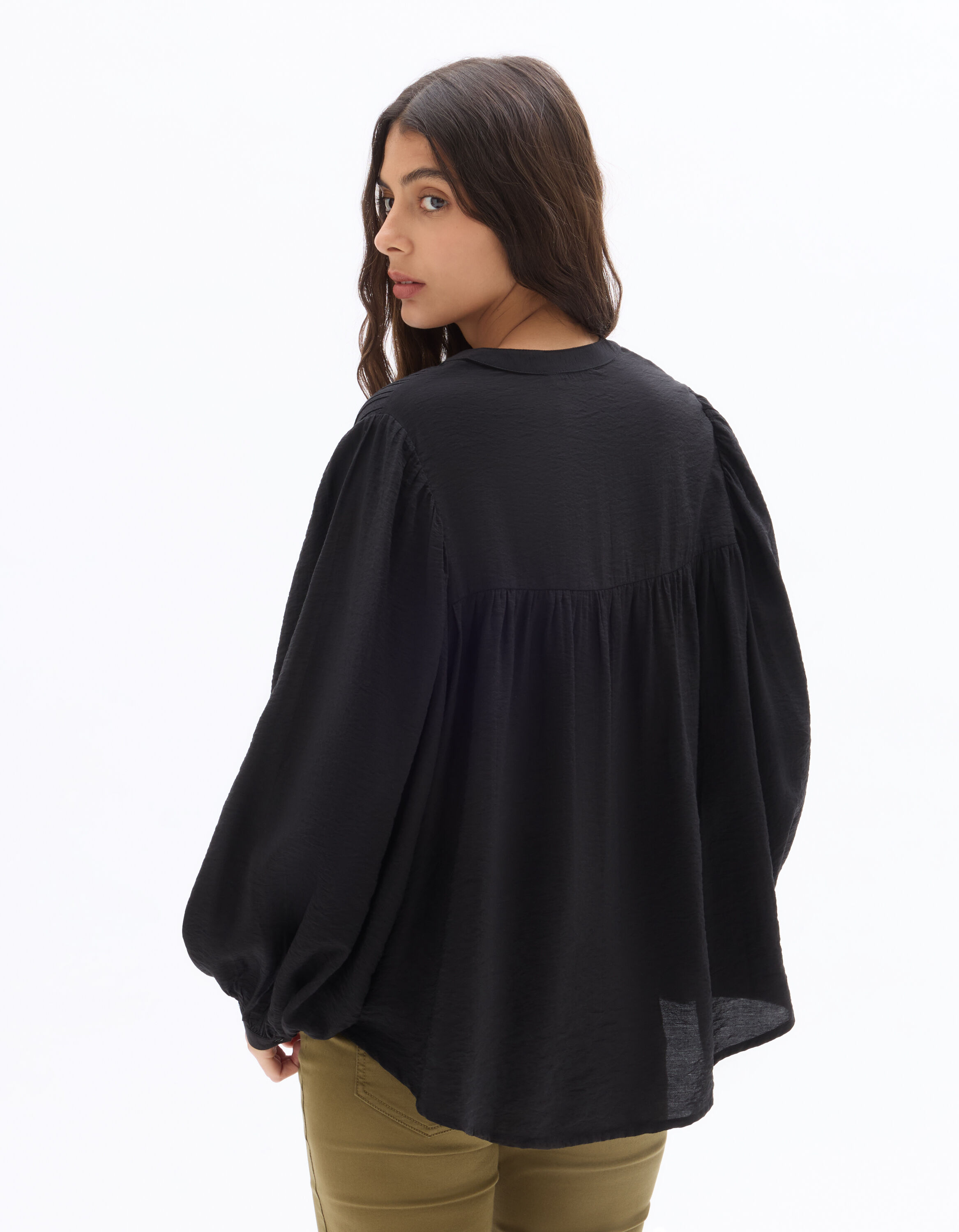 Blouse évasée et fluide - noir