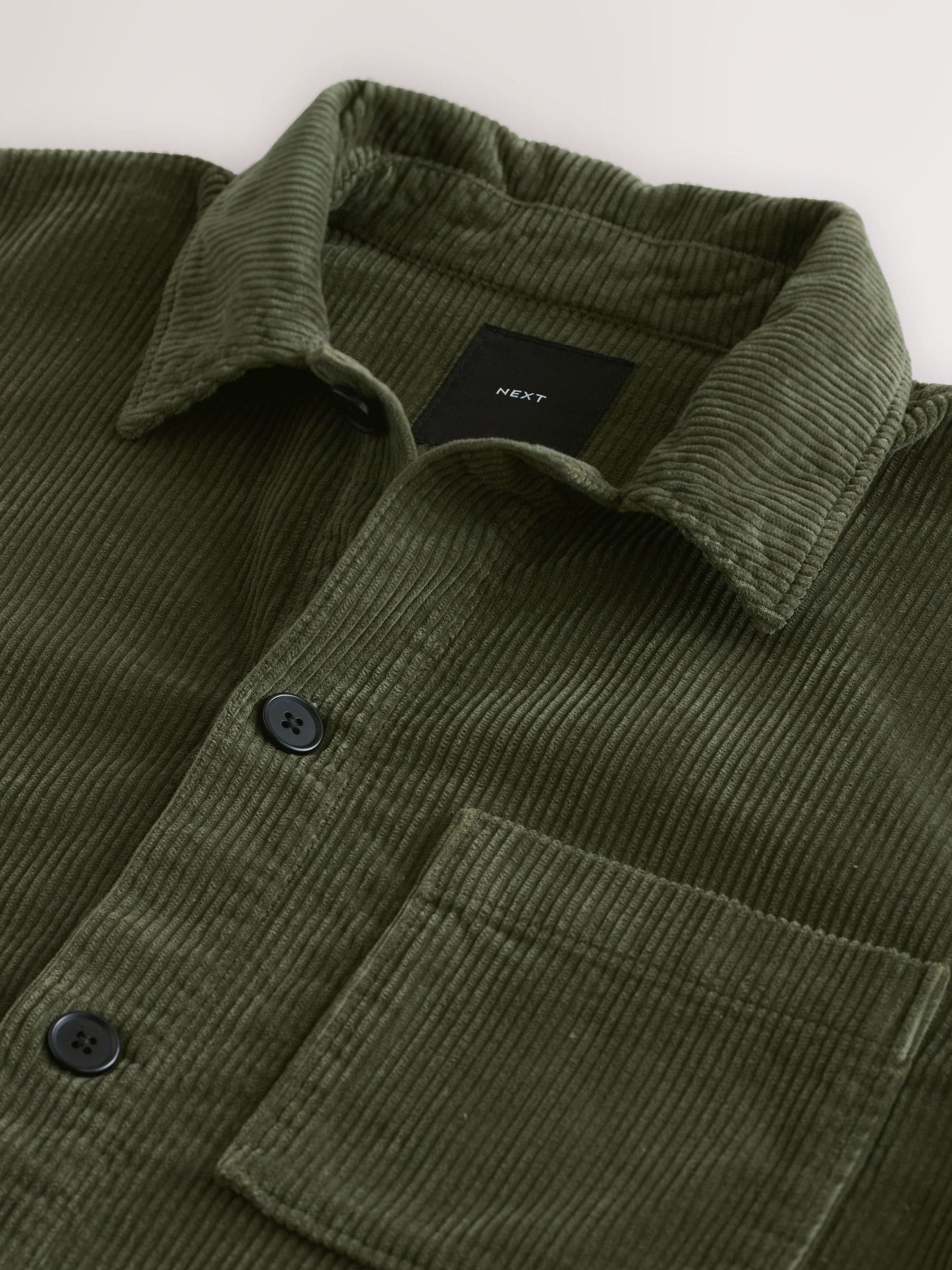 Groen - Single pocket Corduroy Shacket Overshirt