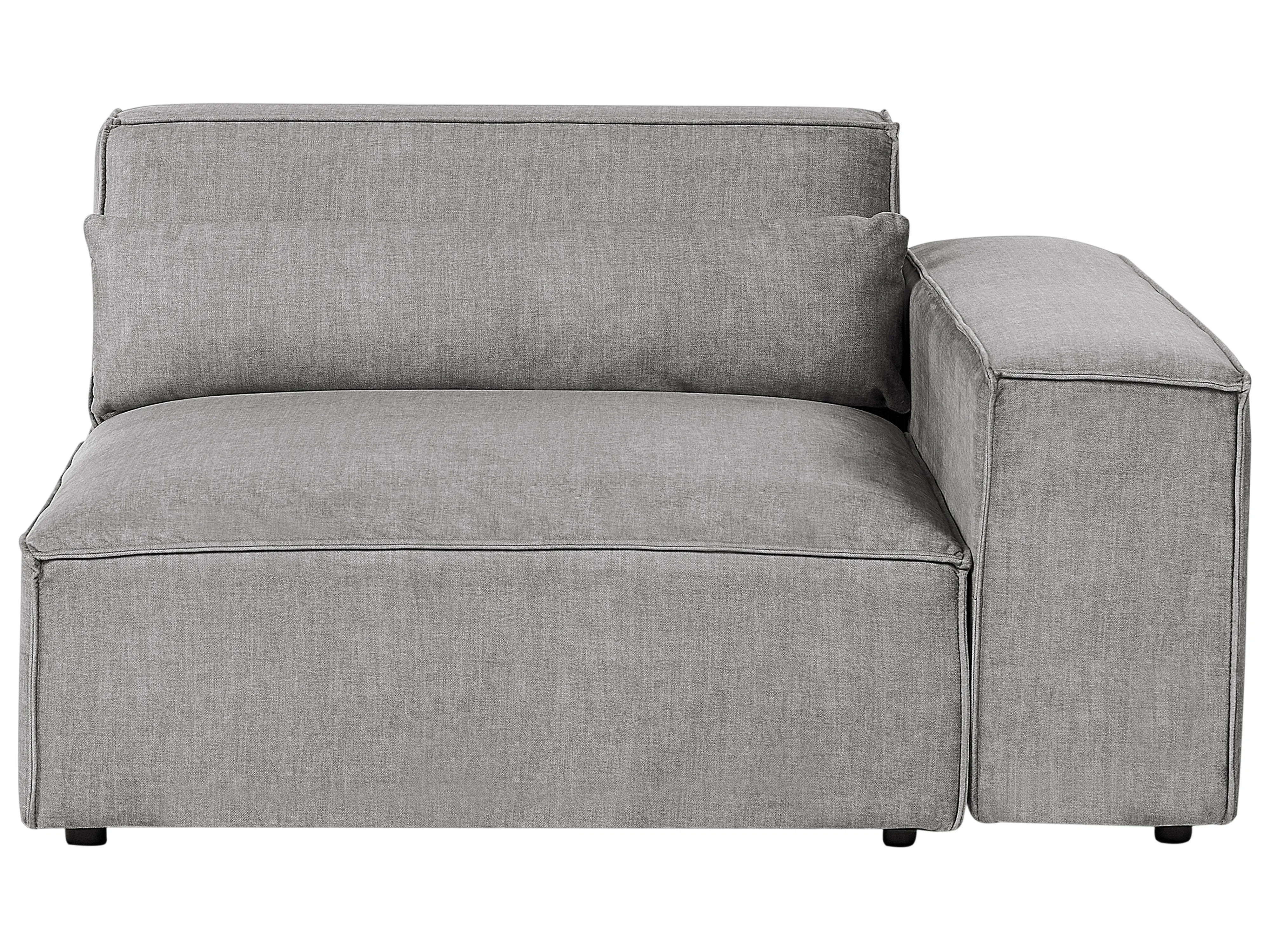 Modulaire bank 3-zits HELLNAR Stof Grijs met ottomaan