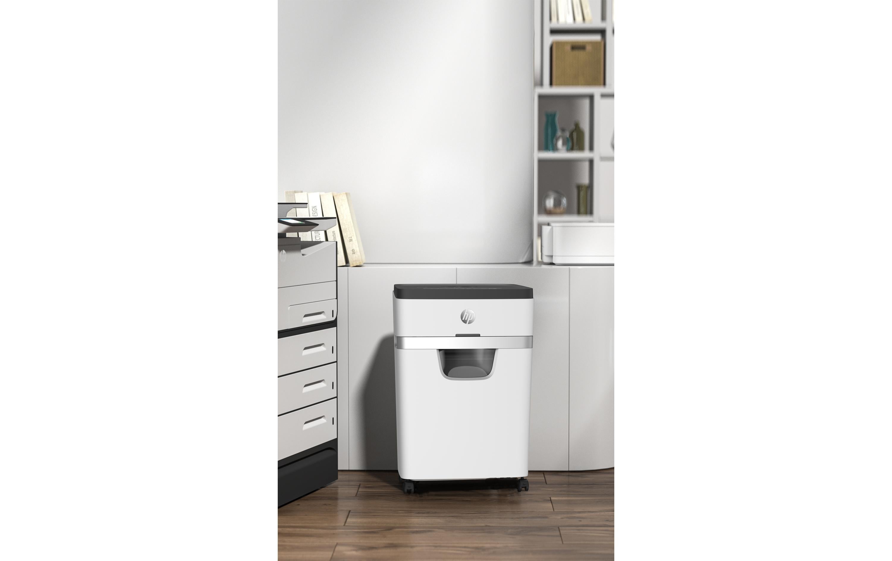 Aktenvernichter OneShred 12MC P-5, 12 Seiten<br>Dokumentenvernichter von HP